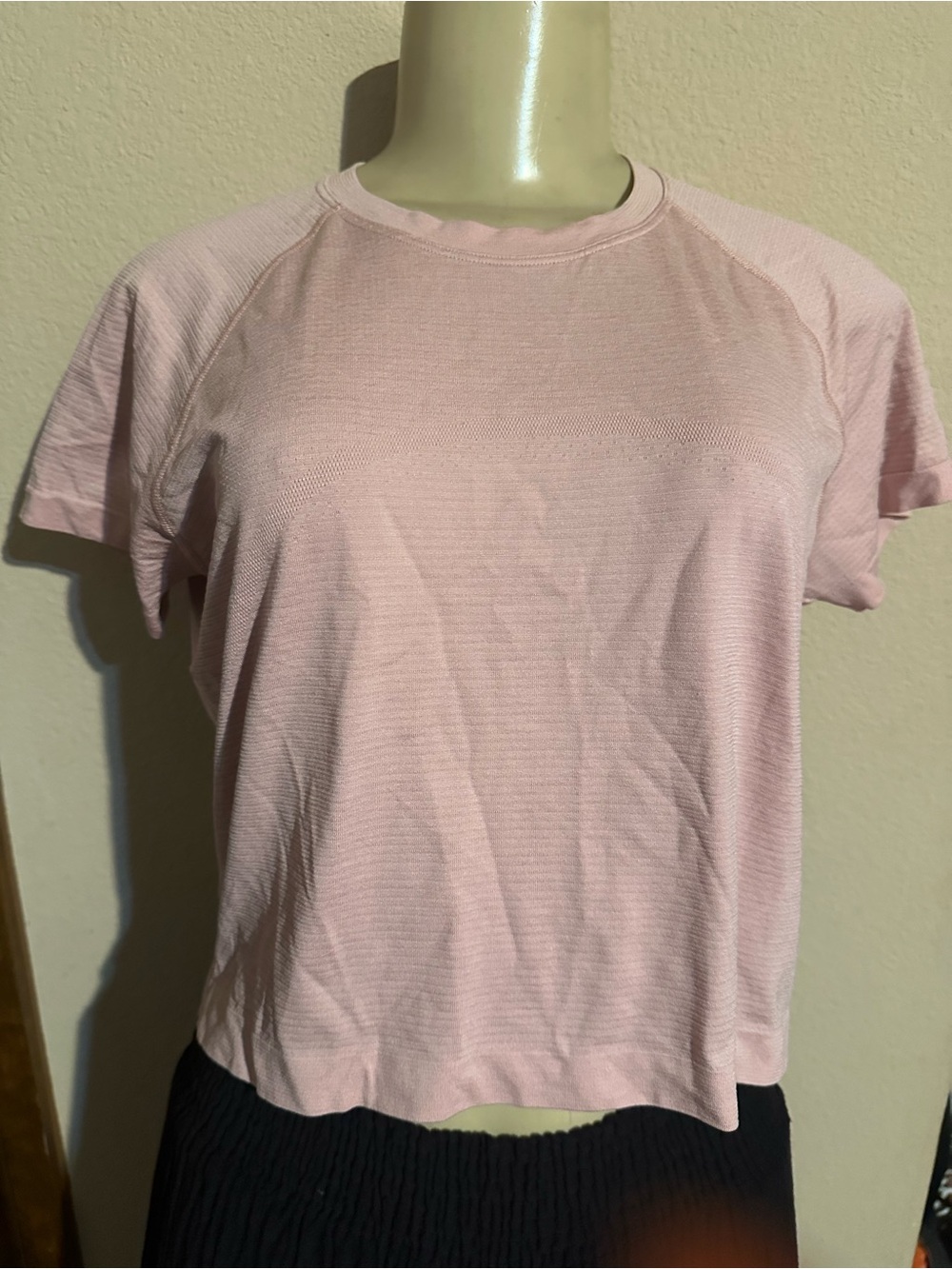 lululemon athletica Light Pink Short Sleeve Crew Tee